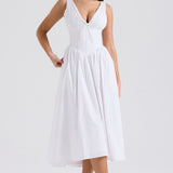 Midi haljina s romantičnim cvjetnim uzorkom