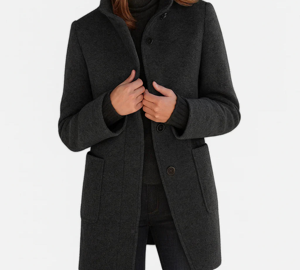 Dajana – Klasični Vuneni Kaput S Retro Gumbima