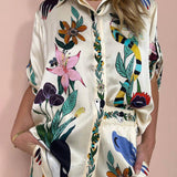 Nika | Resort Vibes satenasta košulja i hlače set Fit