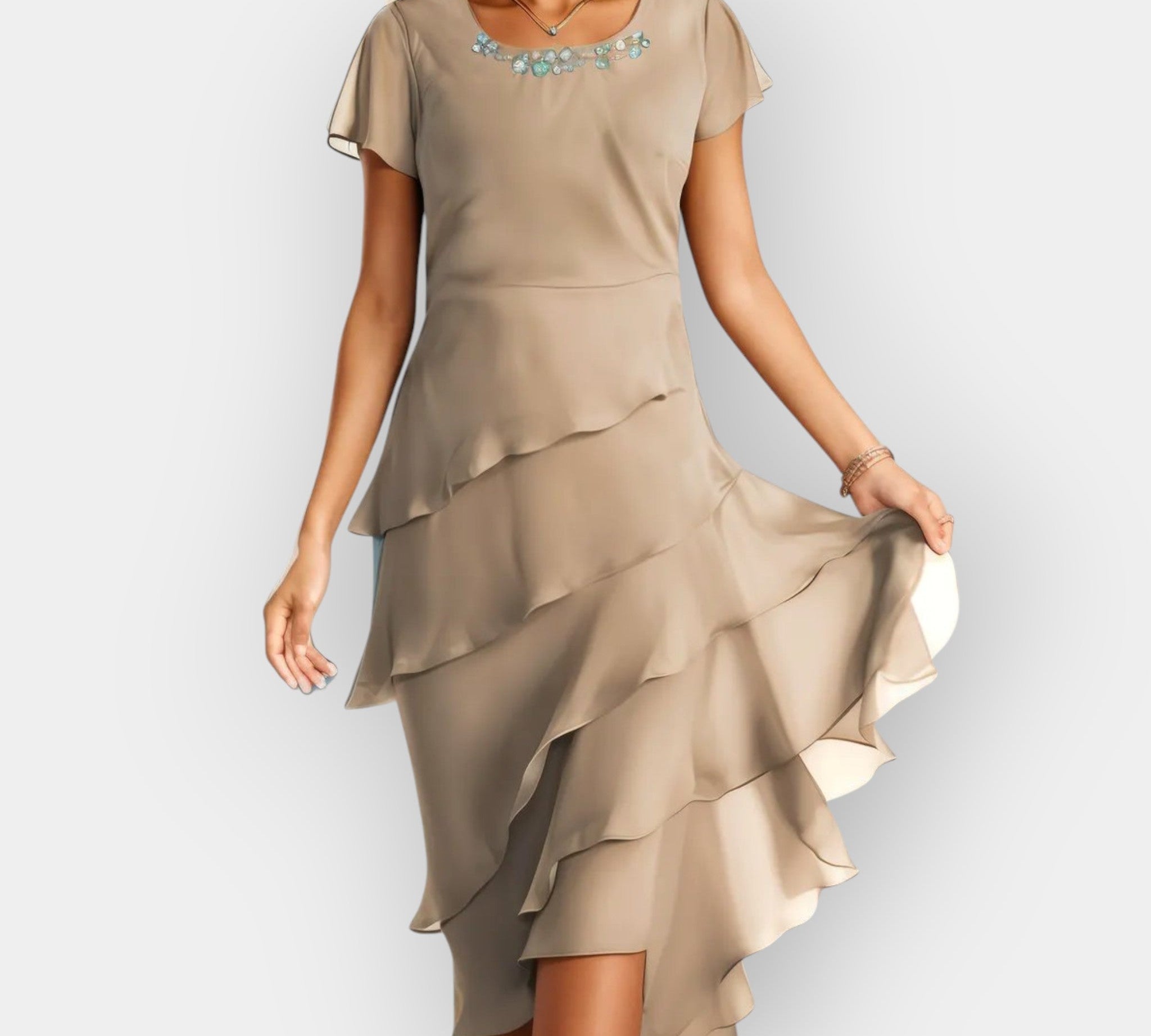 Udobno šifonsko haljina