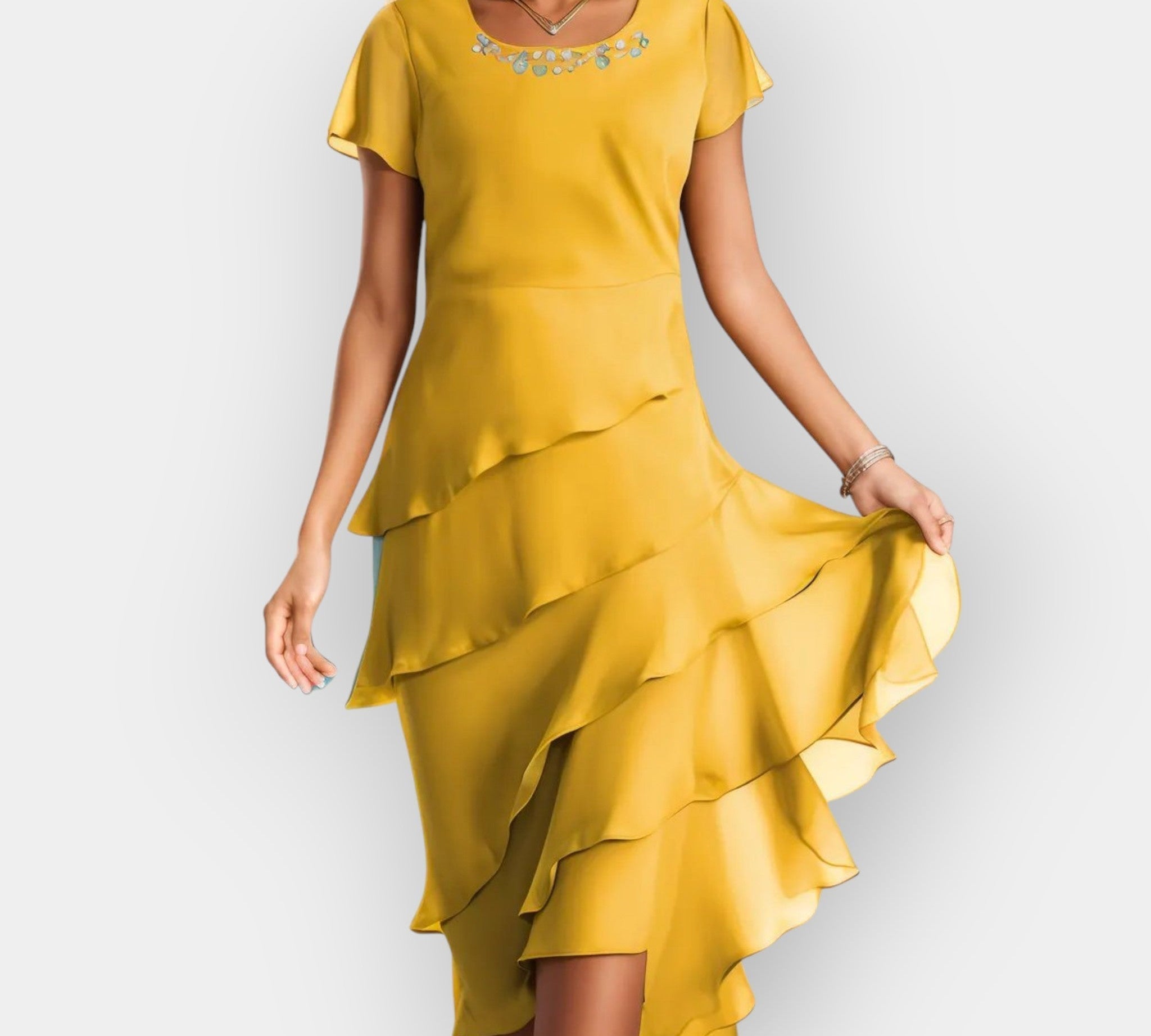 Udobno šifonsko haljina