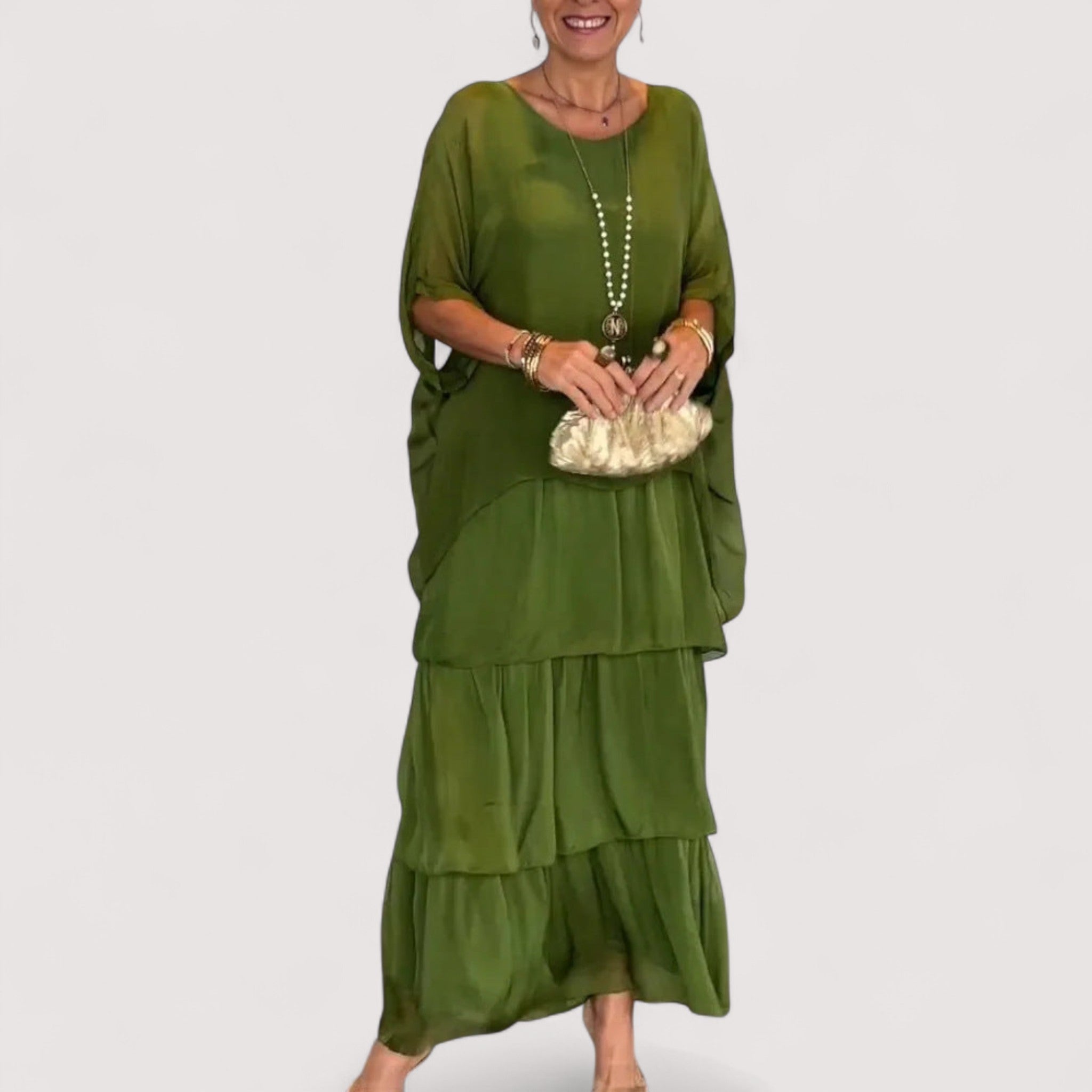 Lovrenka™ | Elegantna haljina od šifona u boho stilu