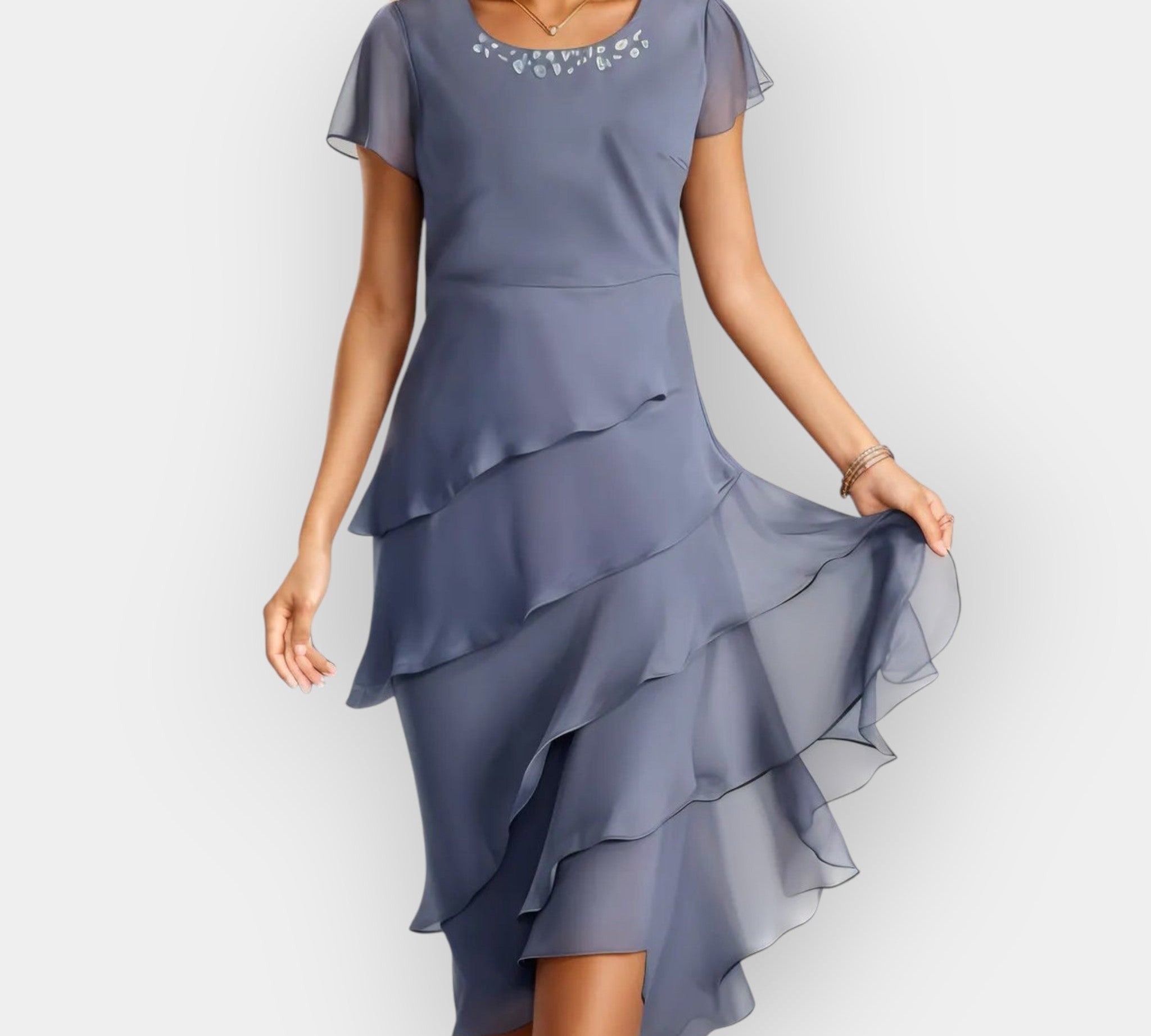 Udobno šifonsko haljina