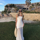 Stella | ženski Wedding Guest bez naramenica Asymmetric maksi haljina