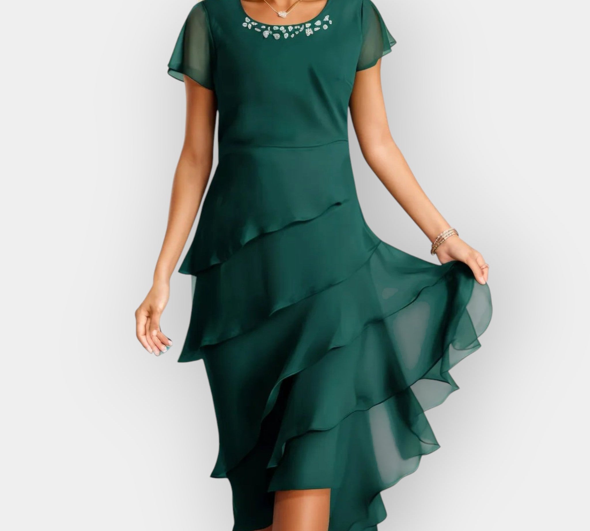 Udobno šifonsko haljina