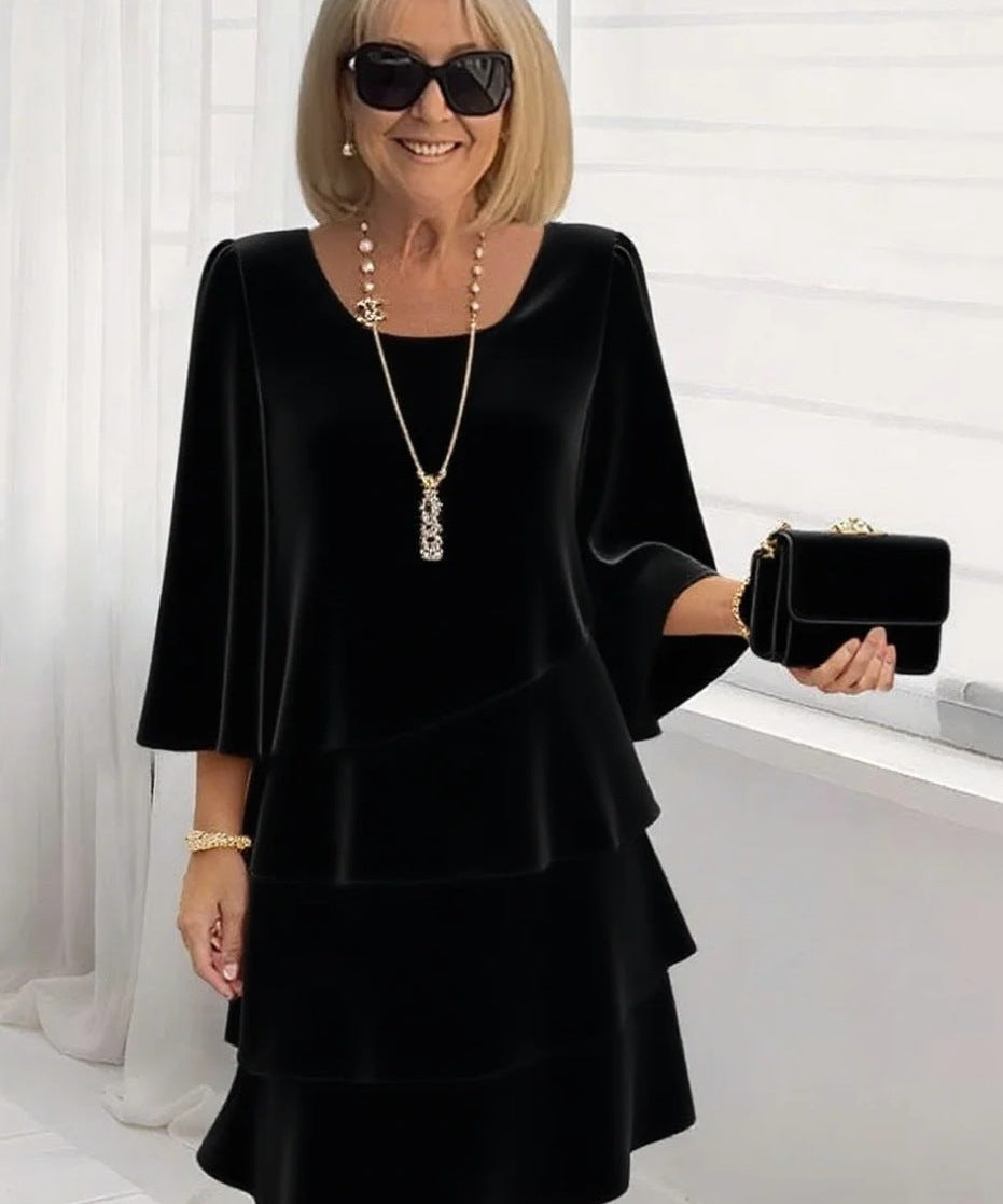 Margaux – Elegantna midi haljina s volanima