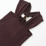 ARIA | Mocha Halter Top
