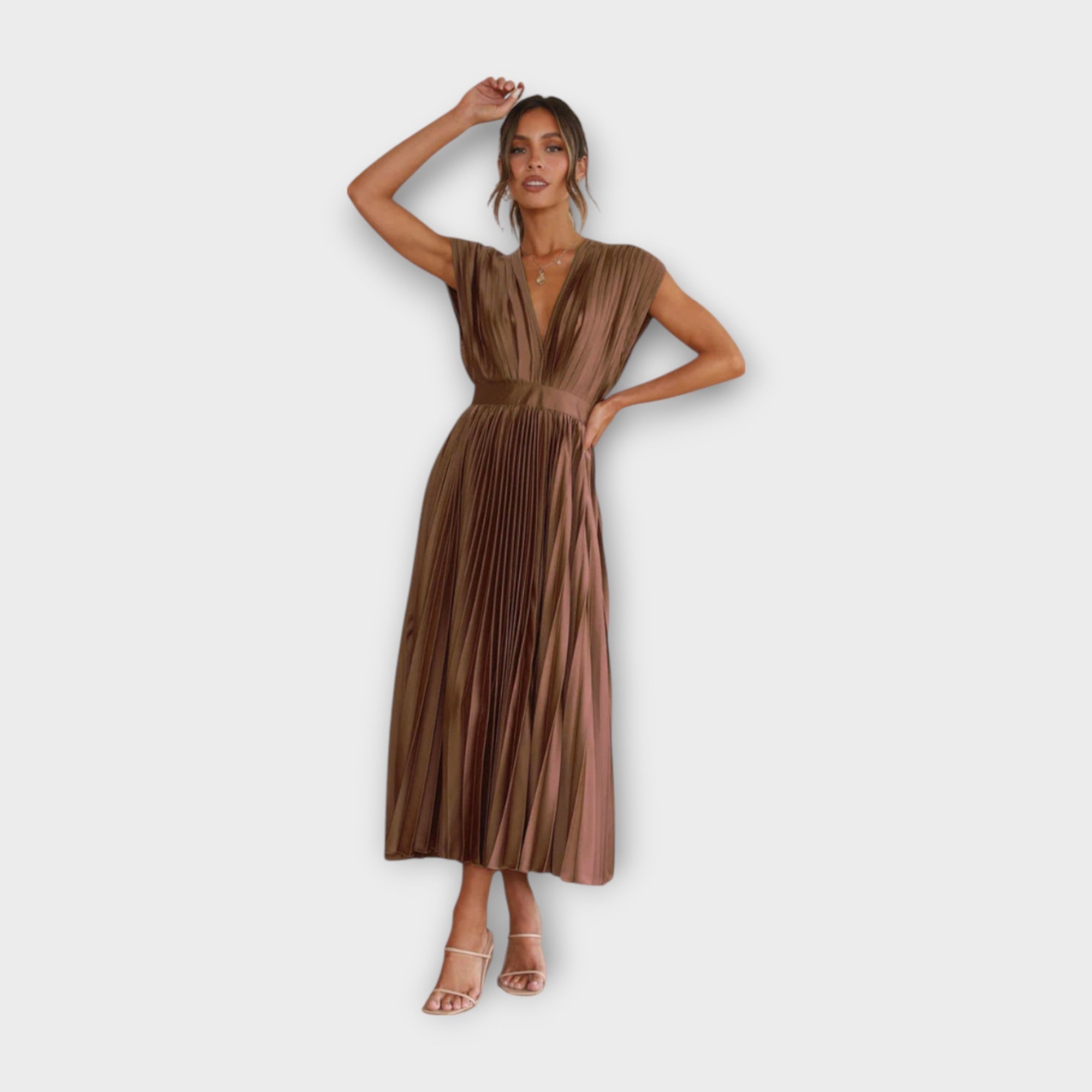Midi Plisirana Haljina s Romantičnom Elegancijom