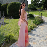 Morgan – Satin Draped Open-Back Maksi haljina