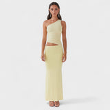 Slavka - Asimetrična maxi haljina s izrezom