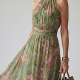 Mirelle | Midi haljina s halter izrezom