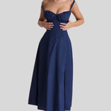 Carmen – Adjustable Lace-Up Corset Midi haljina