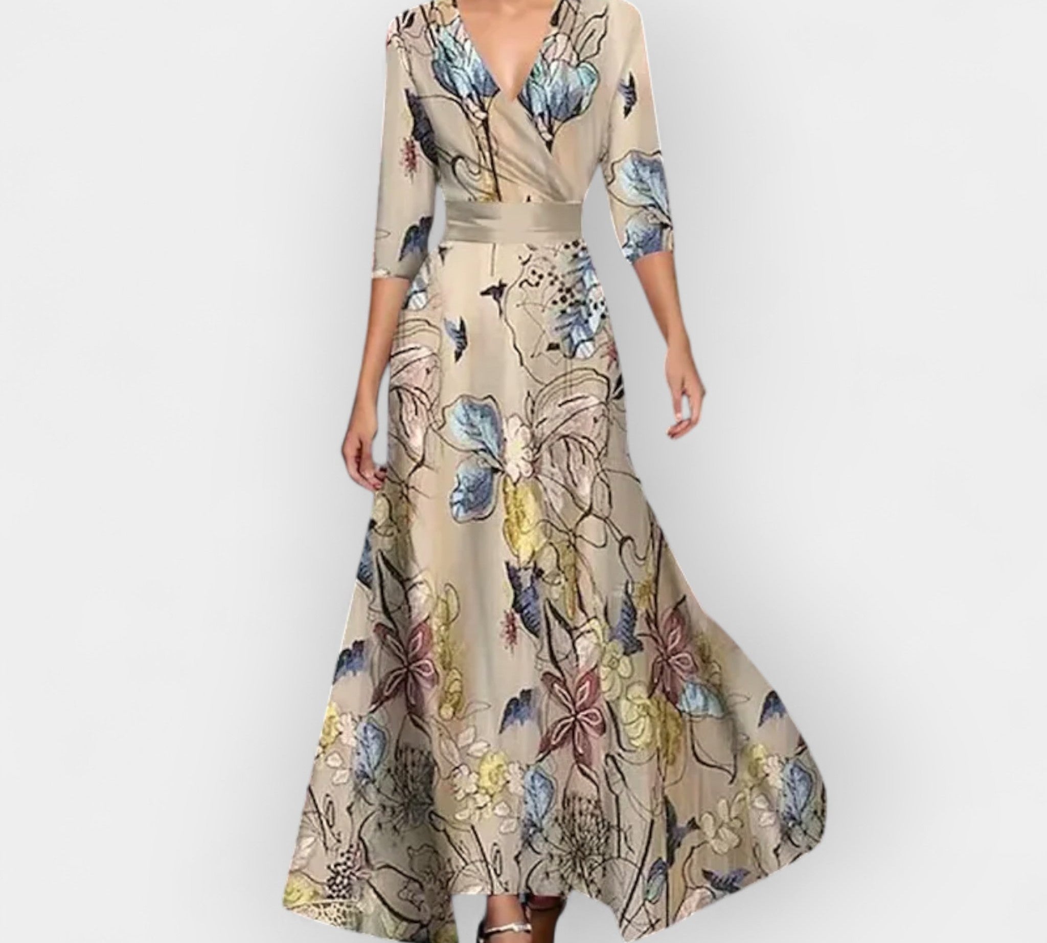 Cvjetna dugo haljina