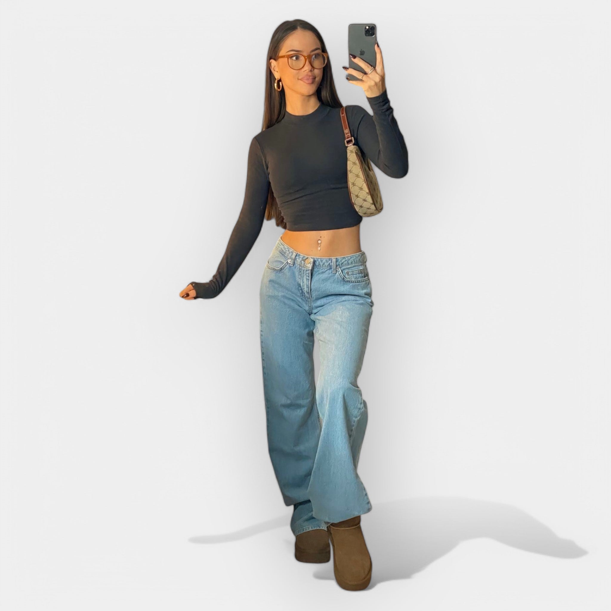 Nisko strukirani traperice