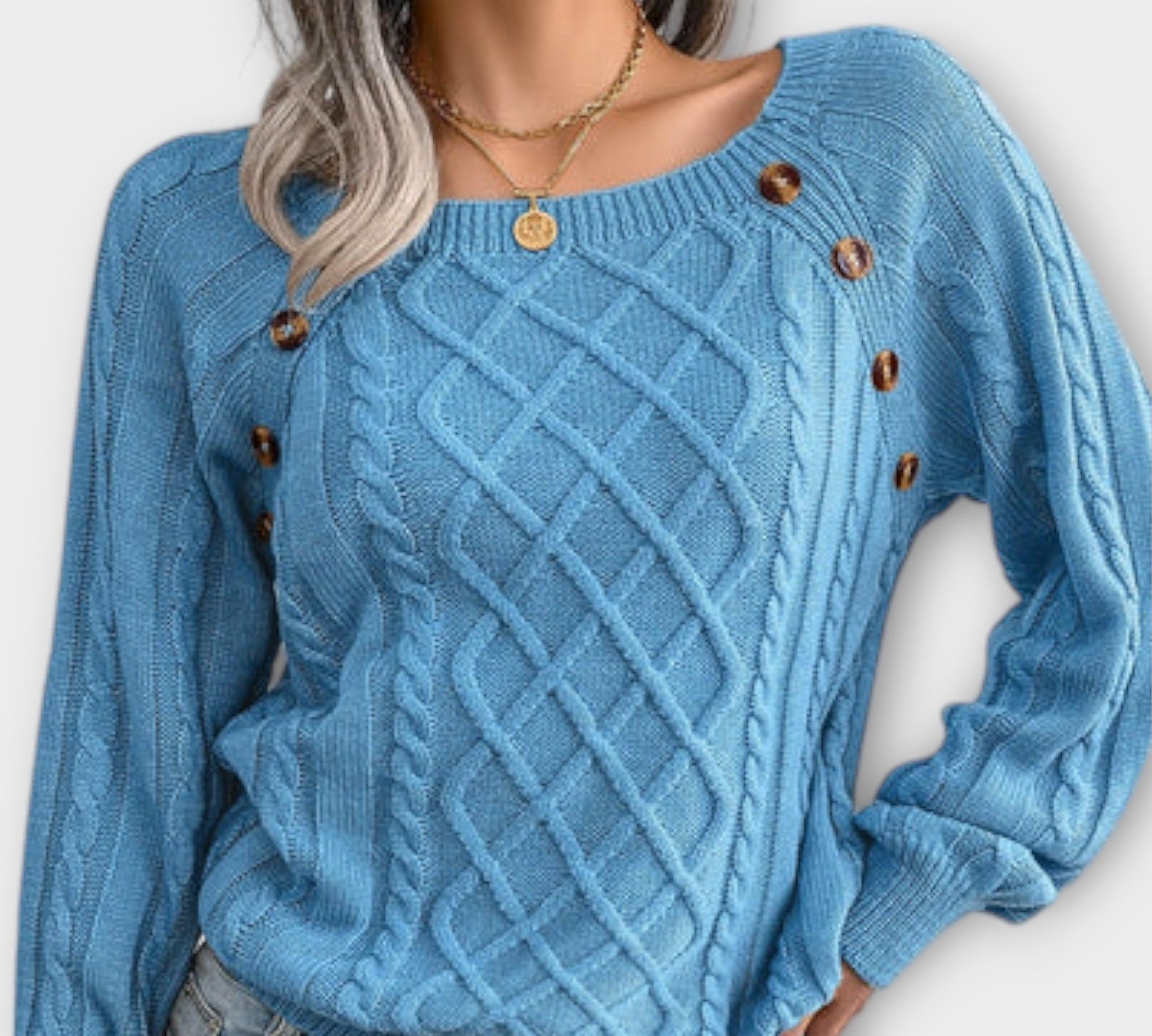 Malia - Pleteni pulover s gumbima