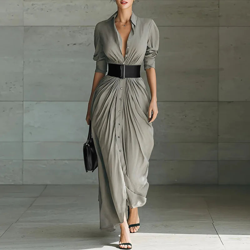 Savannah – Draped Maksi košulja-haljina