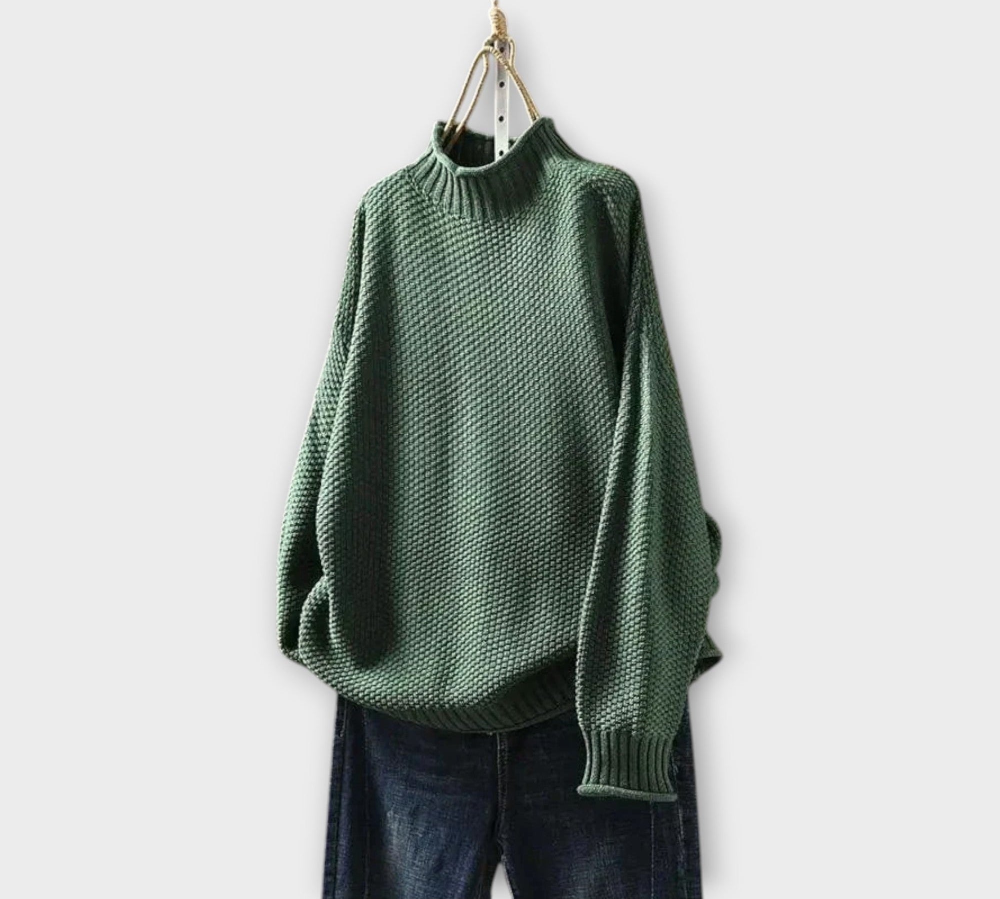 Pletena Majica s Visokim Ovratnikom