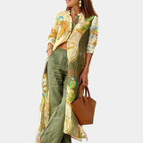 Elegantni Koordinirani Laneni Set s Modernom Jednostavnošću i Ugodnim Tokom