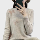 Pleteni Džemper s Uzorkom Leptira