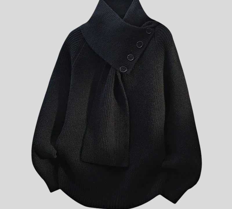 Ariane – Elegantni Pleteni Pulover S Ovratnikom U Stilu Šala