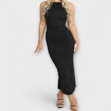 Elegantna duga haljina bez rukava