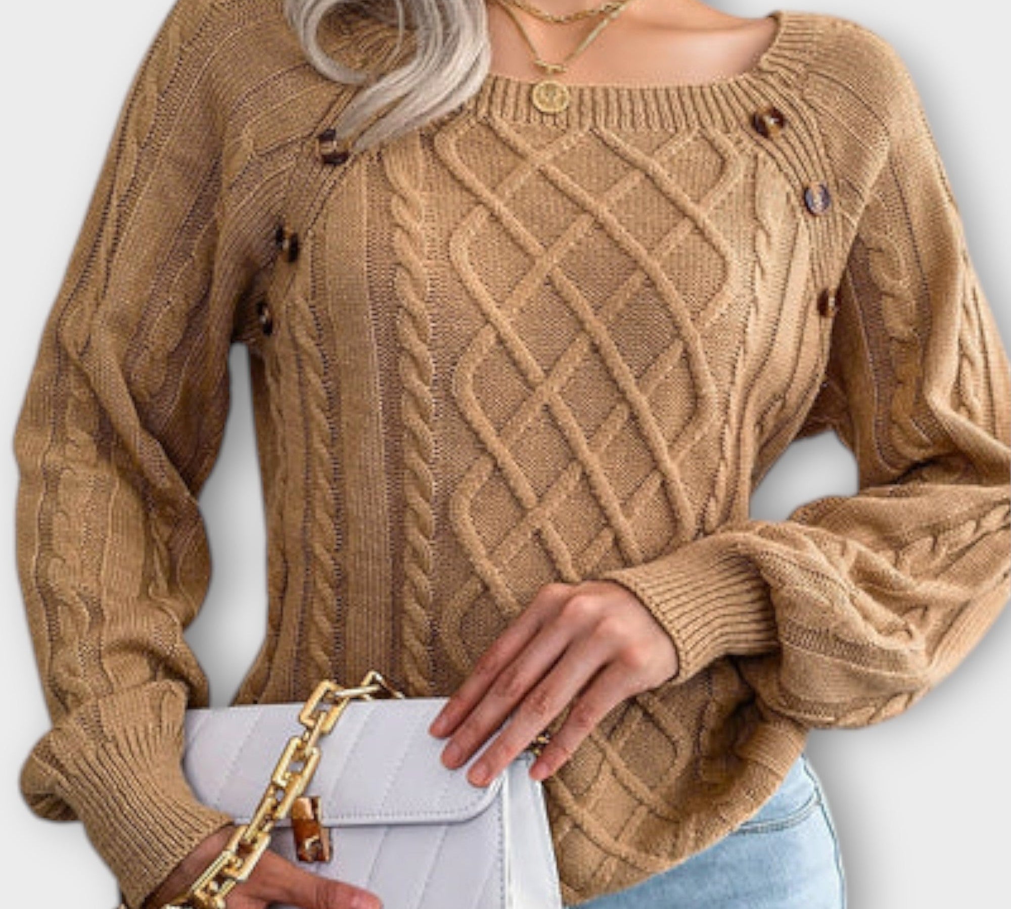 Malia - Pleteni pulover s gumbima