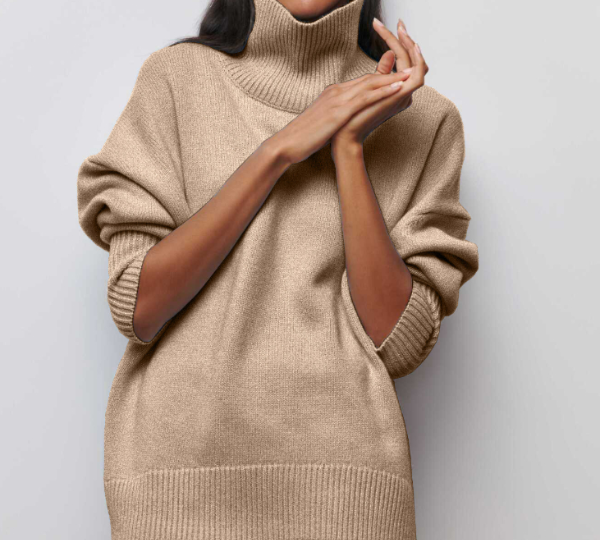 Katrielle - udoban pulover s visokim ovratnikom