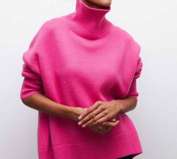 Katrielle - udoban pulover s visokim ovratnikom