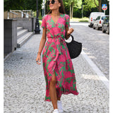 Judy | Stylish V-Neck Floral Dress