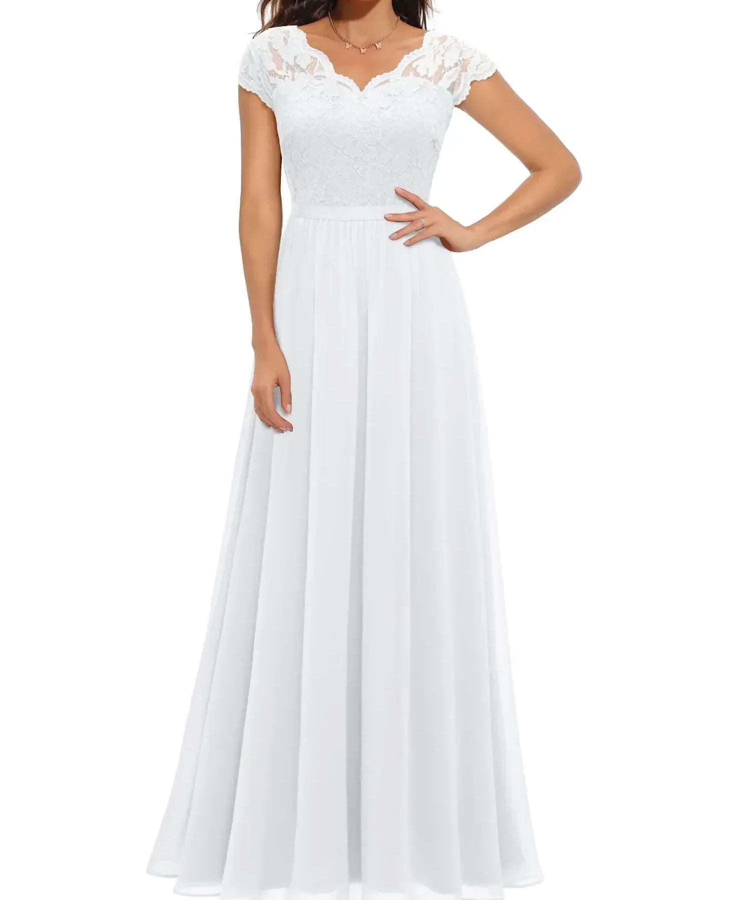 Diane™ | ženski elegantna čipkasta duga haljina