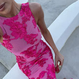 Lily™ | elegantna maksi haljina s Pink cvjetna Design