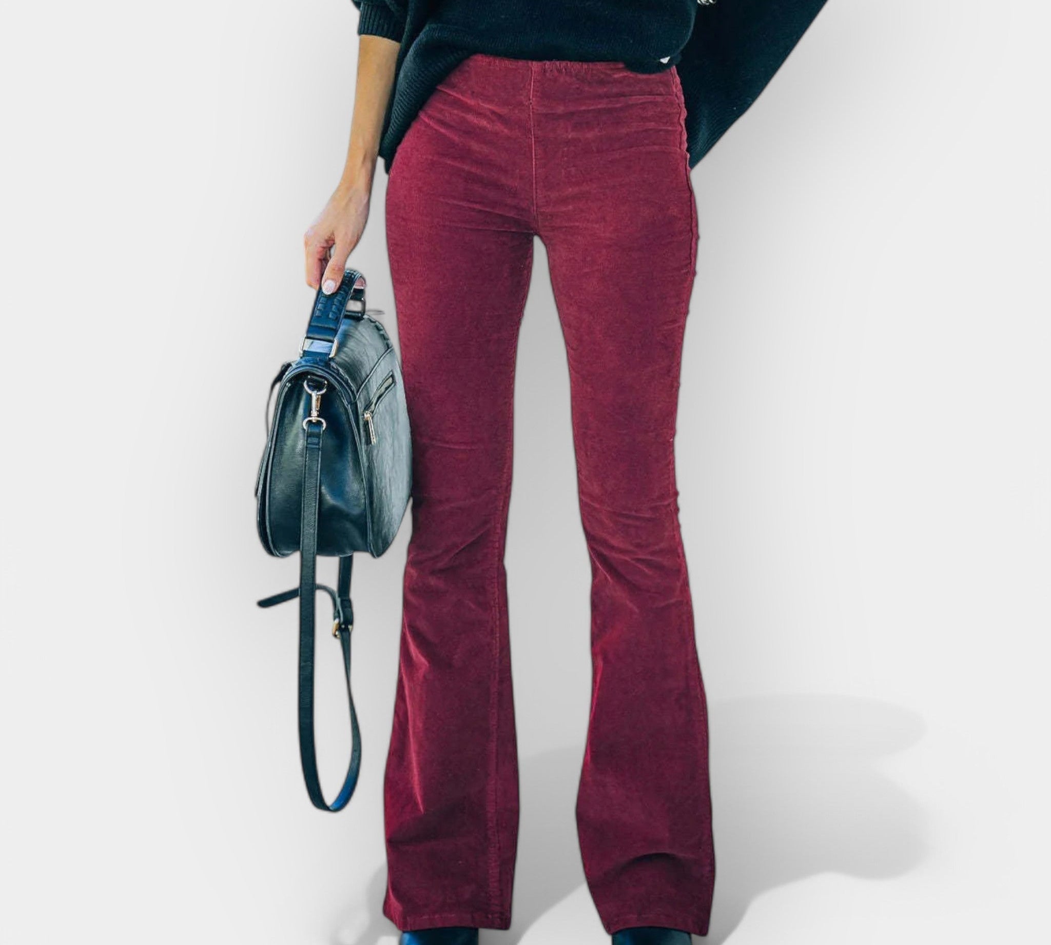 Hlače s visokim strukom i širokim nogavicama