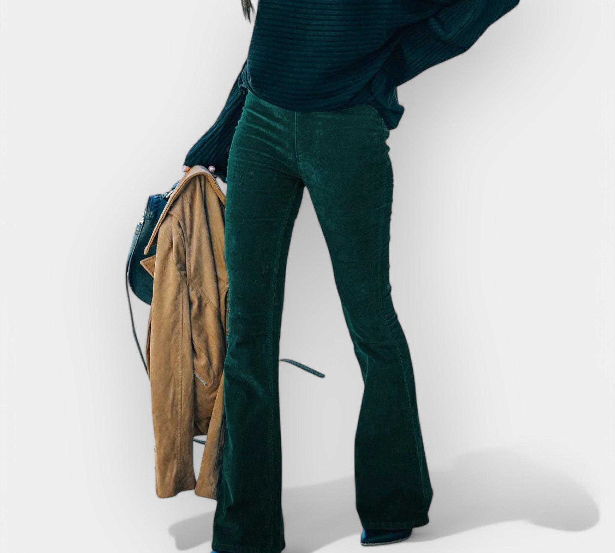 Hlače s visokim strukom i širokim nogavicama