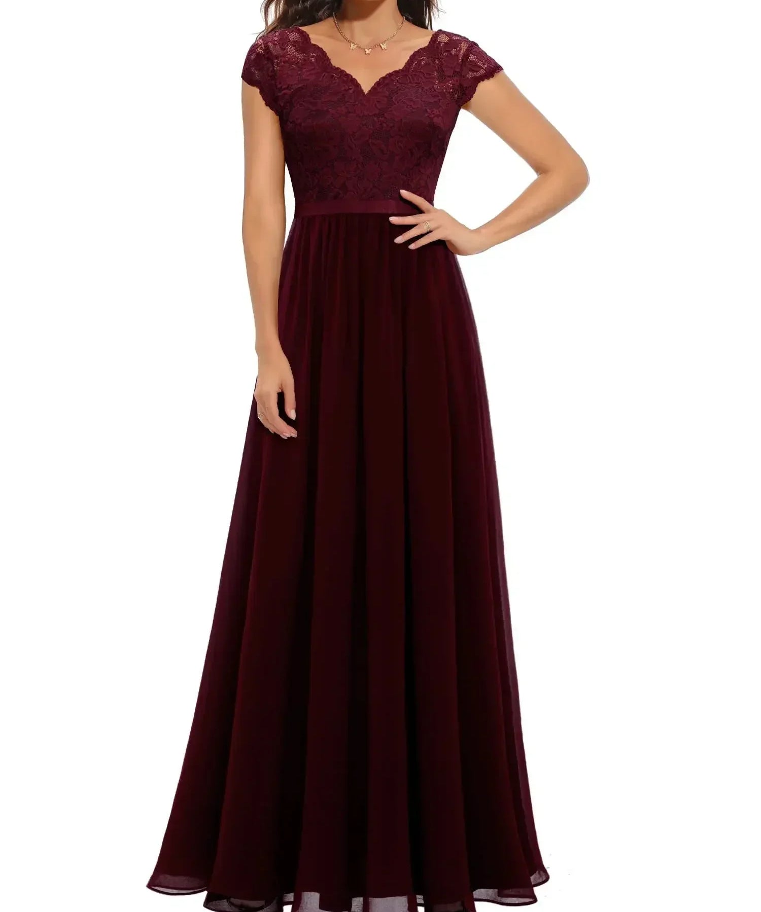 Diane™ | ženski elegantna čipkasta duga haljina