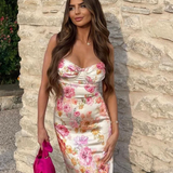 Katherine | ženski Wedding Guest cvjetna Spaghetti Strap haljina
