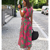 Judy | Stylish V-Neck Floral Dress