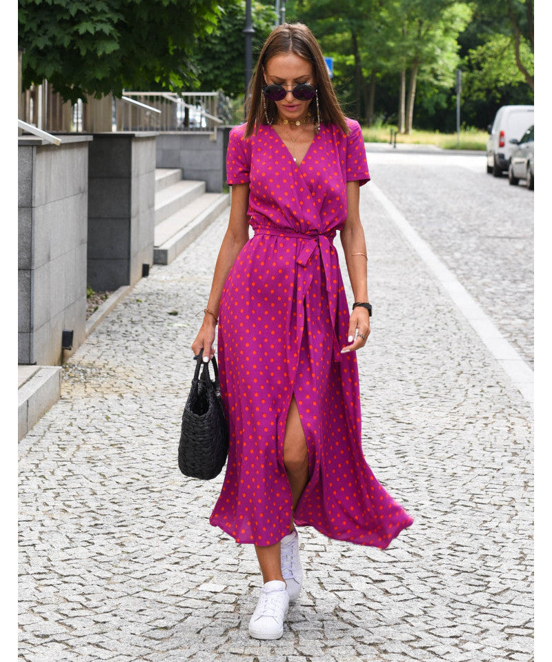 Judy | Stylish V-Neck Floral Dress