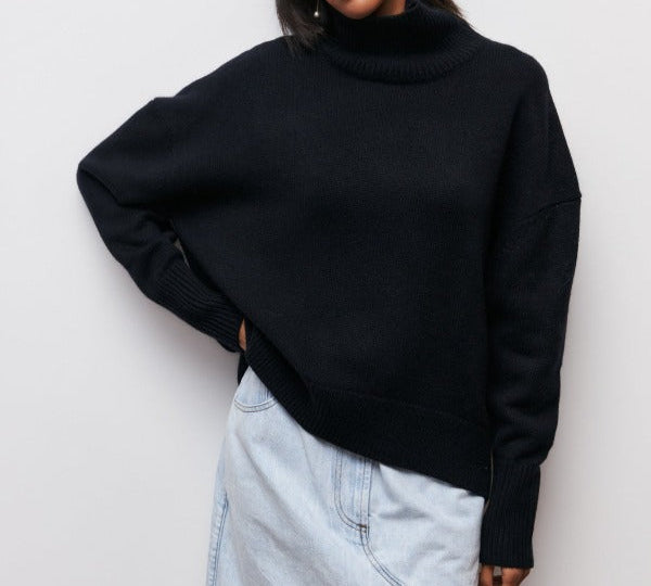 Katrielle - udoban pulover s visokim ovratnikom
