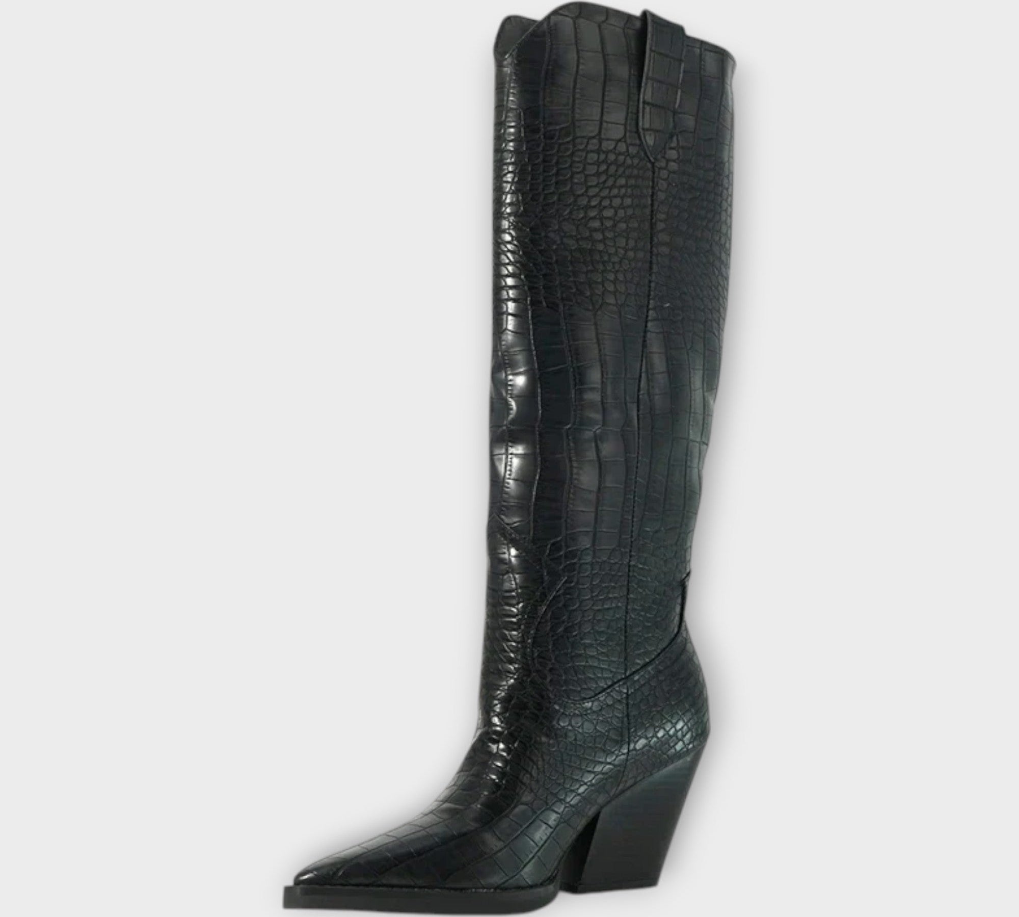 Lea - Čizme s Kroko Uzorkom i Elegantnom Petom