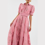 Beatrice – Pink Balloon Sleeve Dress