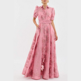 Beatrice – Pink Balloon Sleeve Dress