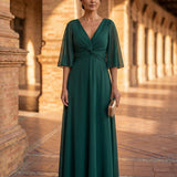 Lucía | Haljina od chiffon s V izrezom