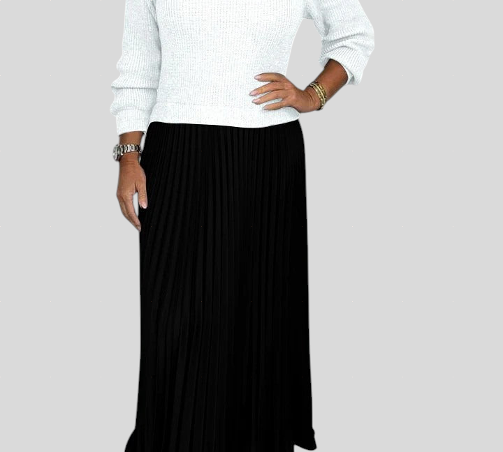 Claudia - Plisirana Haljina s Puloverom