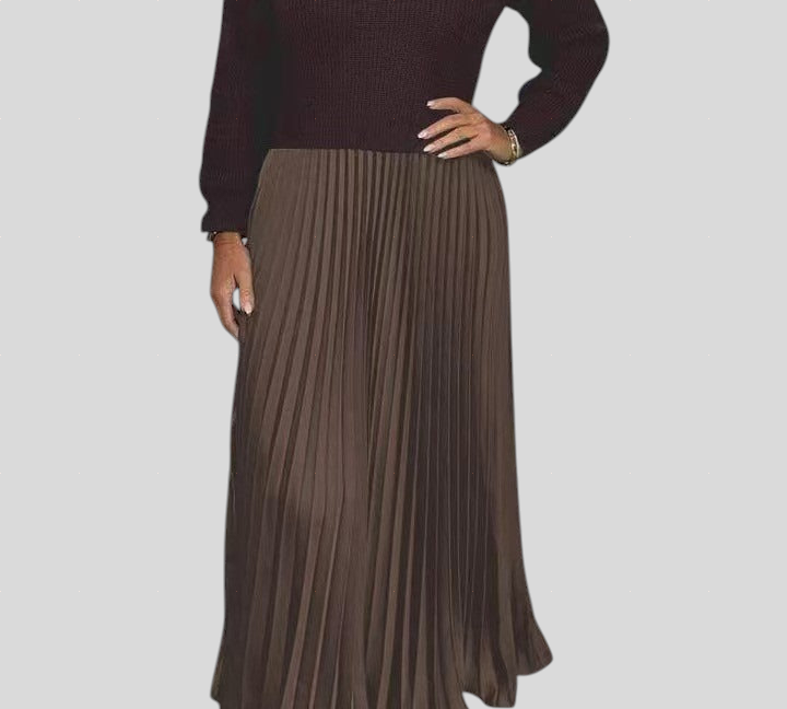 Claudia - Plisirana Haljina s Puloverom