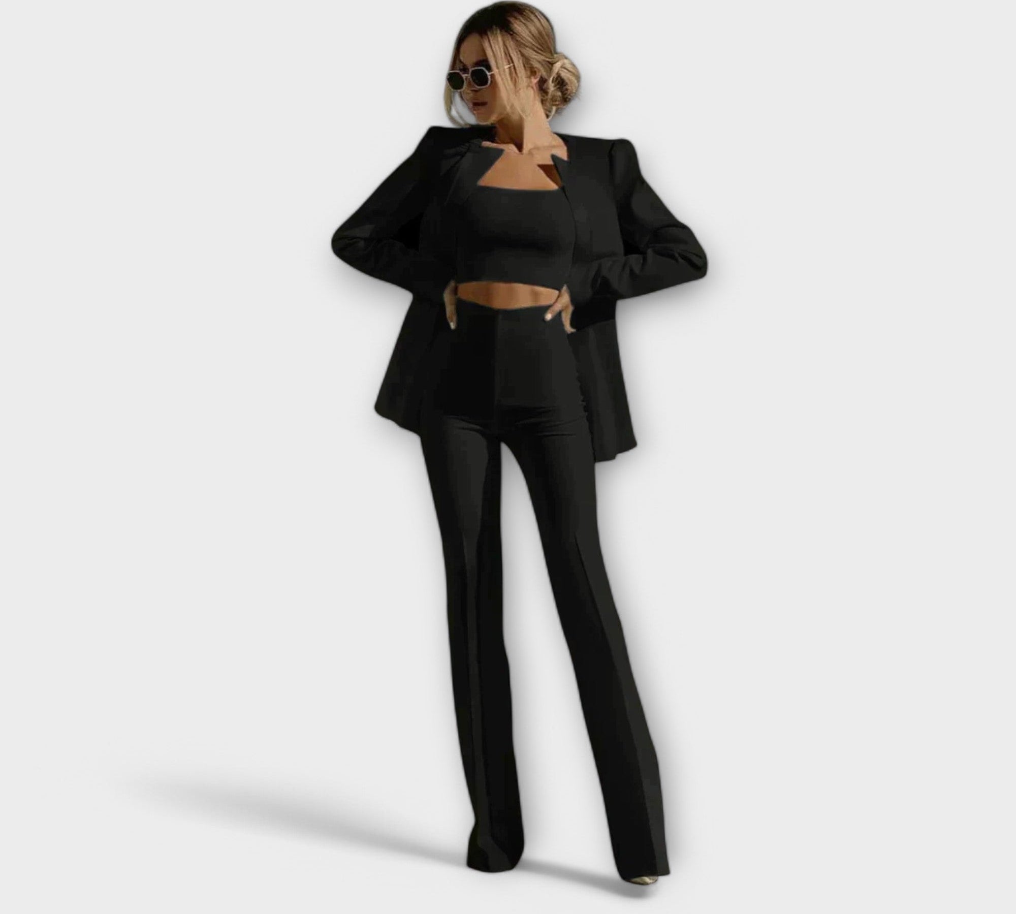 Jasmila – Elegantan Set od 3 dijela (Blazer, Top, Hlače)