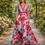 Mila™ - Mekana maxi haljina s V-izrezom