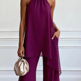 Viola | Elegantni Halter Komplet s Hlačama