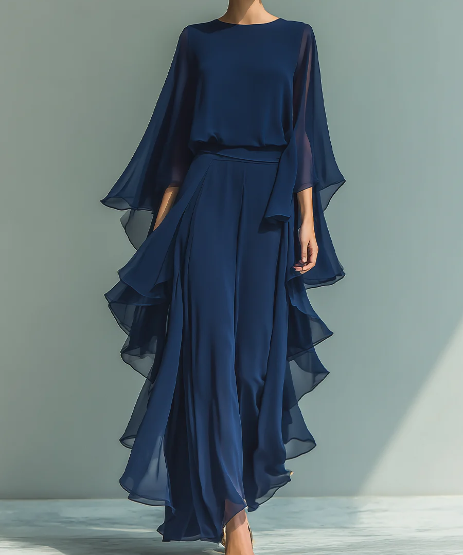 Aurora | Elegantan Komplet od Chiffona s Volanima