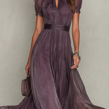 Ashley | Vintage Elegant Chiffon Maxi Haljina