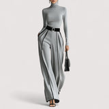 Nolia™ | Bijeli set s hlačama širokih nogavica